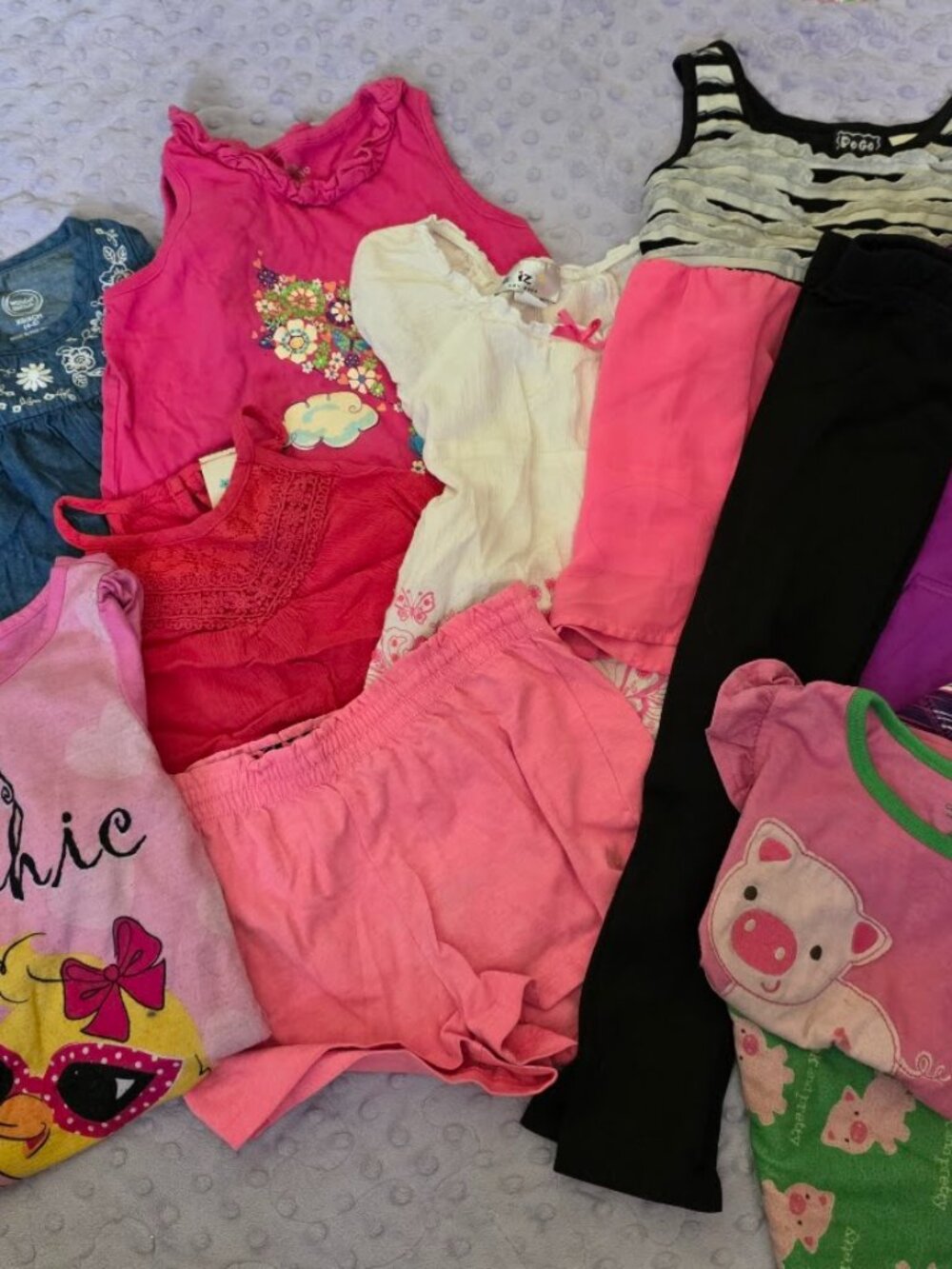 Girls Size 4T Clothing Bundle Lot Dresses Jeans Leggings Pajamas Hoodie 12 Piece